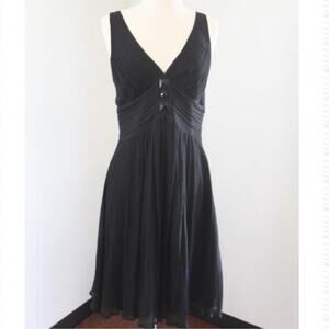 Express Black Silk Evening Cocktail Dress